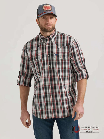 WRANGLER PERFORMANCE CLÁSICO AJUSTE NEGRO/ROJO MANGA LARGA - 112352661