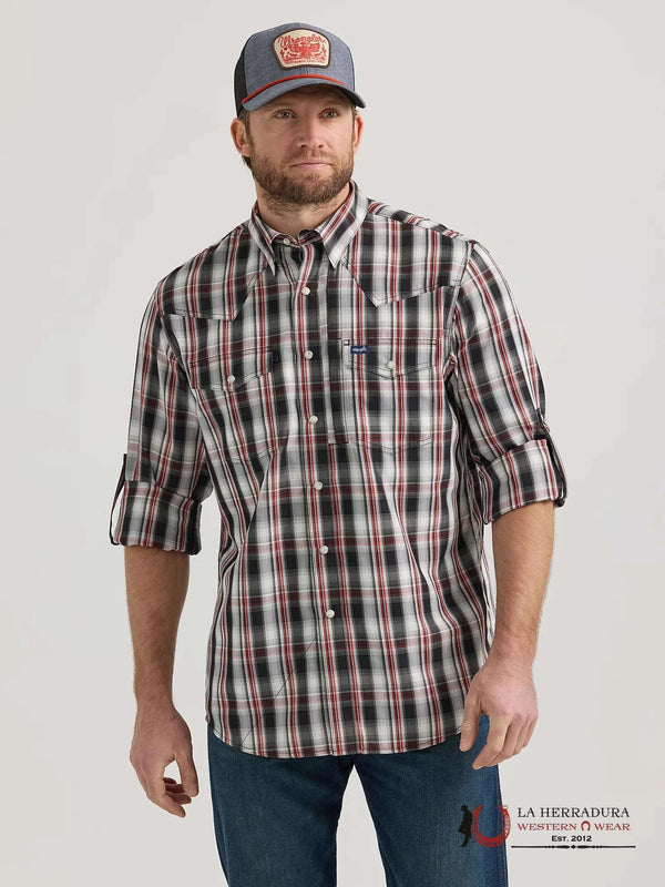 WRANGLER PERFORMANCE CLÁSICO AJUSTE NEGRO/ROJO MANGA LARGA - 112352661