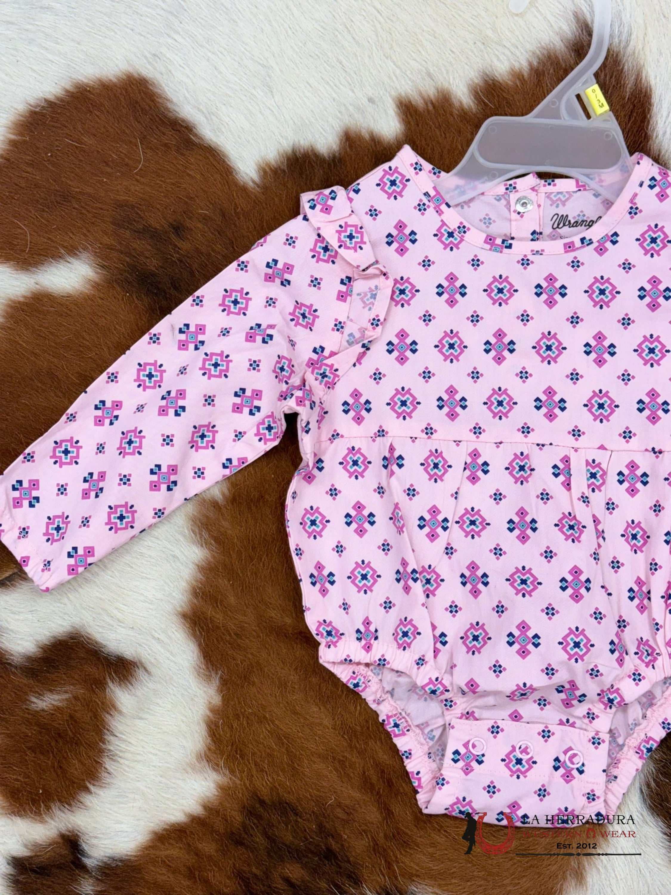 Wrangler Pink Patterned Long Sleeve Niños