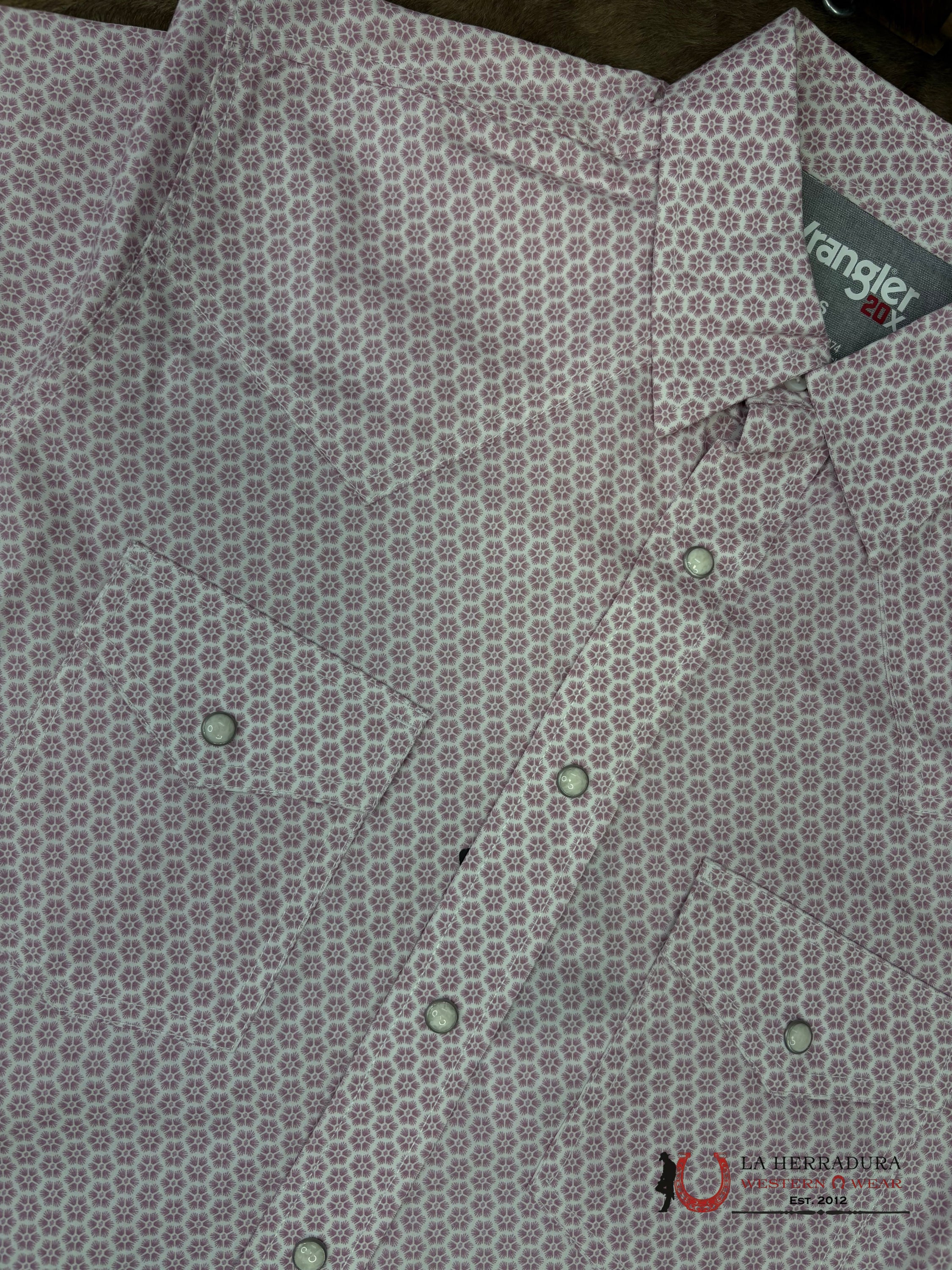 WRANGLER Pink With Floral Short Sleeve Shirt Men - 5374 ROPA HOMBRES