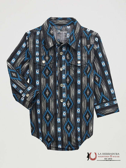 WRANGLER CUADROS BEBÉ ESTAMPADO NEGRO/AZUL MANGA LARGA 112355398