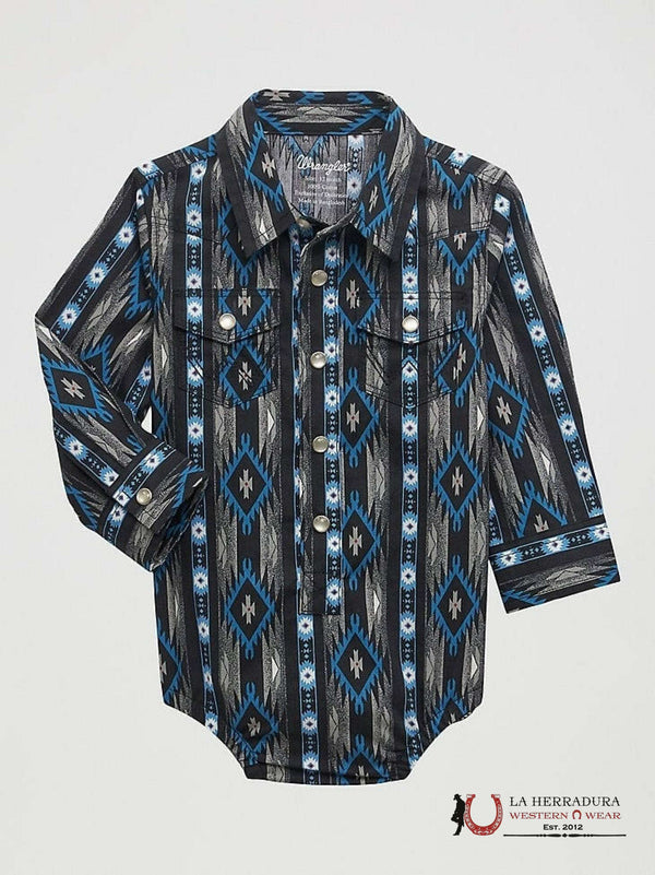 WRANGLER CUADROS BEBÉ ESTAMPADO NEGRO/AZUL MANGA LARGA 112355398