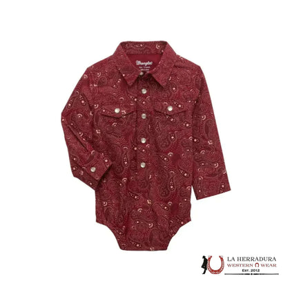 WRANGLER CUADROS BEBÉ ESTAMPADO ROJO MANGA LARGA 112355400