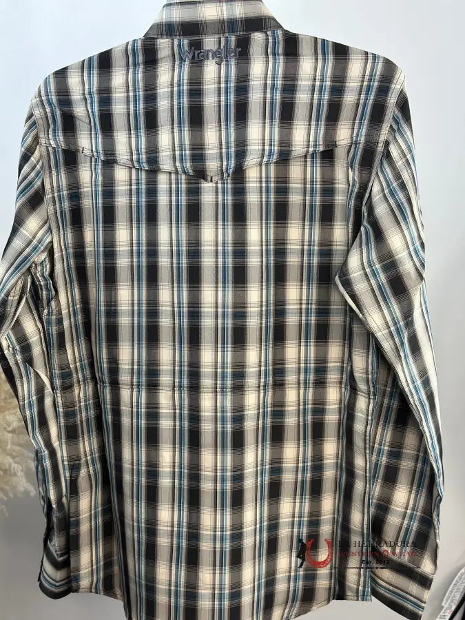 Wrangler Plaid Sand Snap Long Sleeve Shirt Ropa Hombres