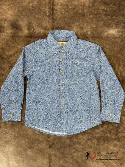 Wrangler Purple With Western Print Long Sleeve Boys - 112365856