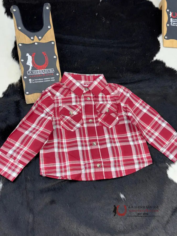 Wrangler Red Striped Shirt Niños