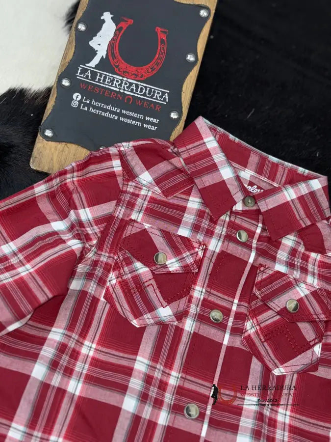 Wrangler Red Striped Shirt Niños