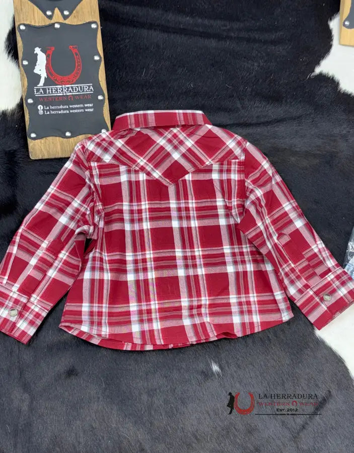 Wrangler Red Striped Shirt Niños