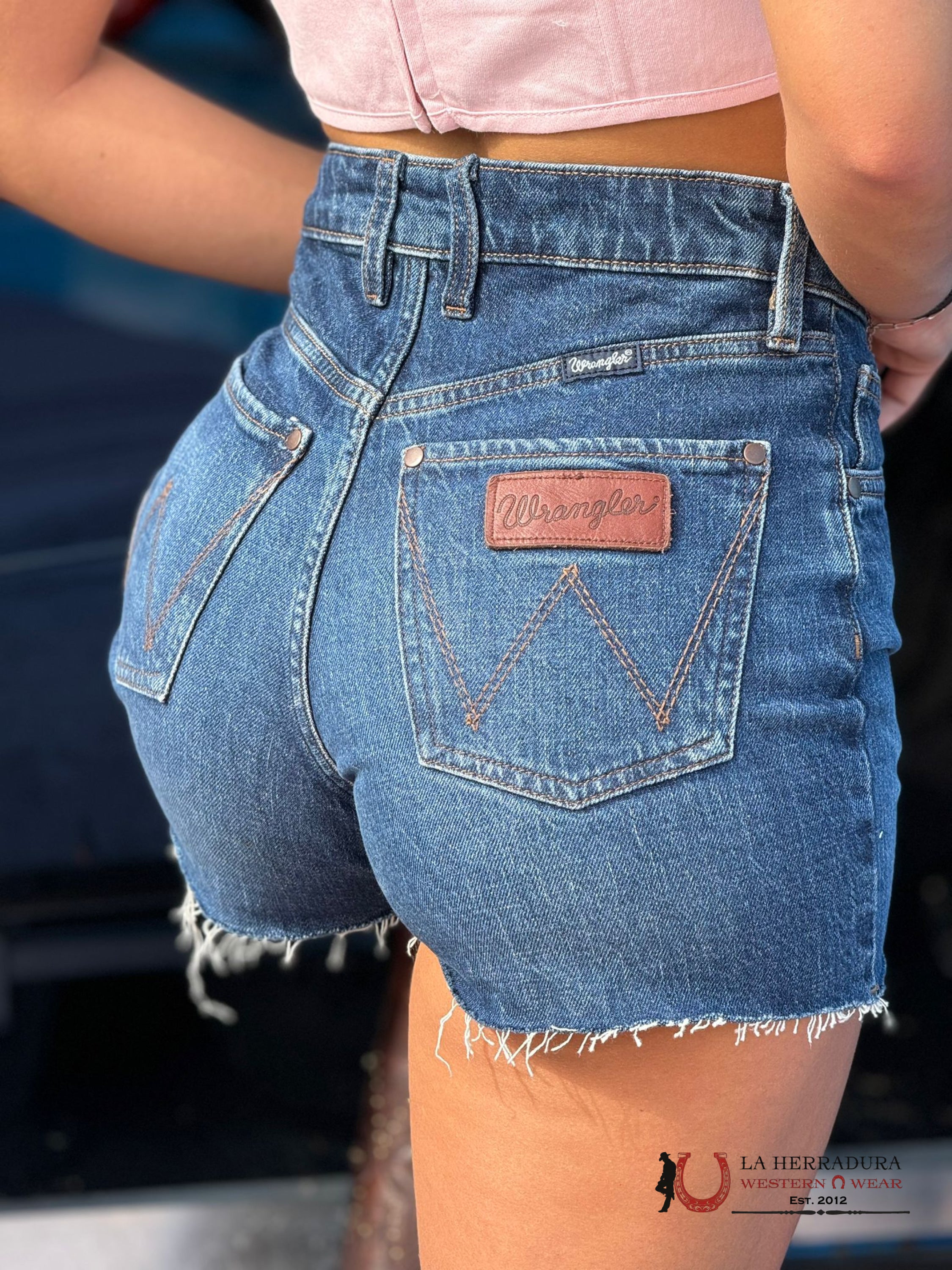 Wrangler Retro Bailey High Rise Dark Wash Short Ropa Mujeres