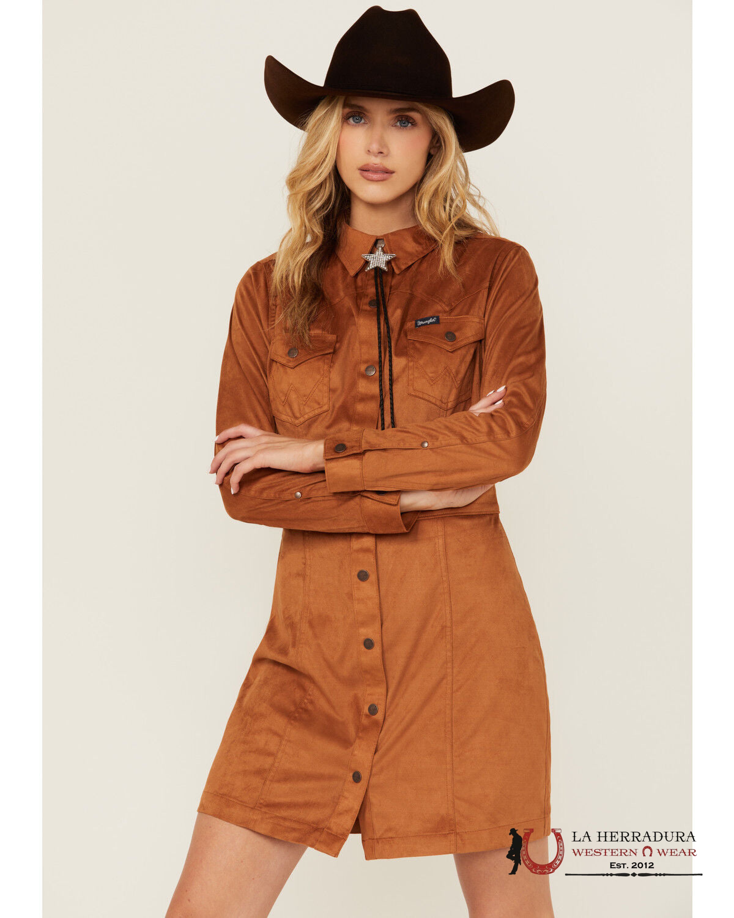 WRANGLER RETRO JACKET DRESS BROWN - 6668 ROPA MUJERES