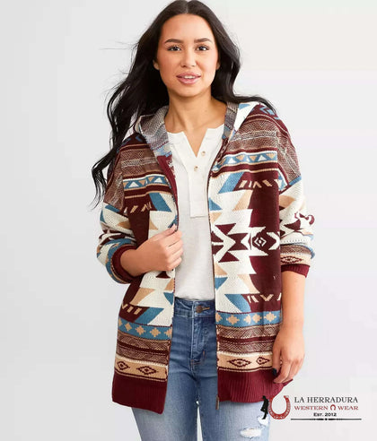 WRANGLER RETRO CÁRDIGAN TEJIDO ESTAMPADO AZTECA PARA MUJER 112339436