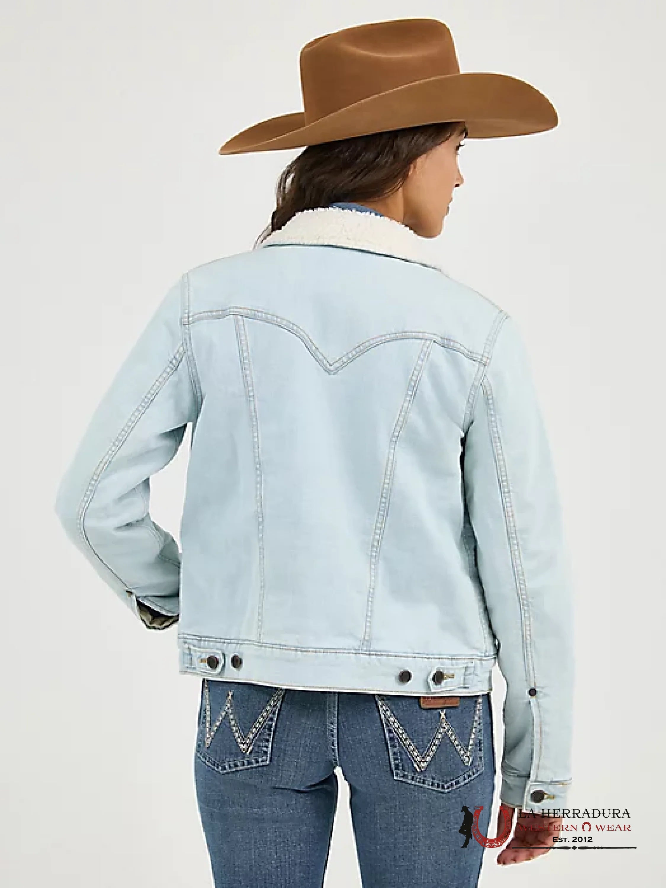 WRANGLER RETRO WOMEN SHERPA LIGHT BLUE DENIUM JACKET 112317322 ROPA MUJERES