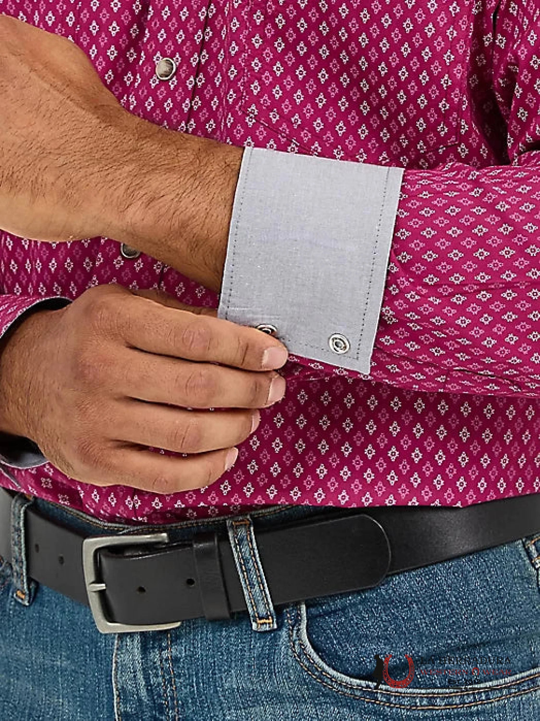 WRANGLER Sangria Diamonds Long Sleeve Shirt Men’s - 5387 ROPA HOMBRES