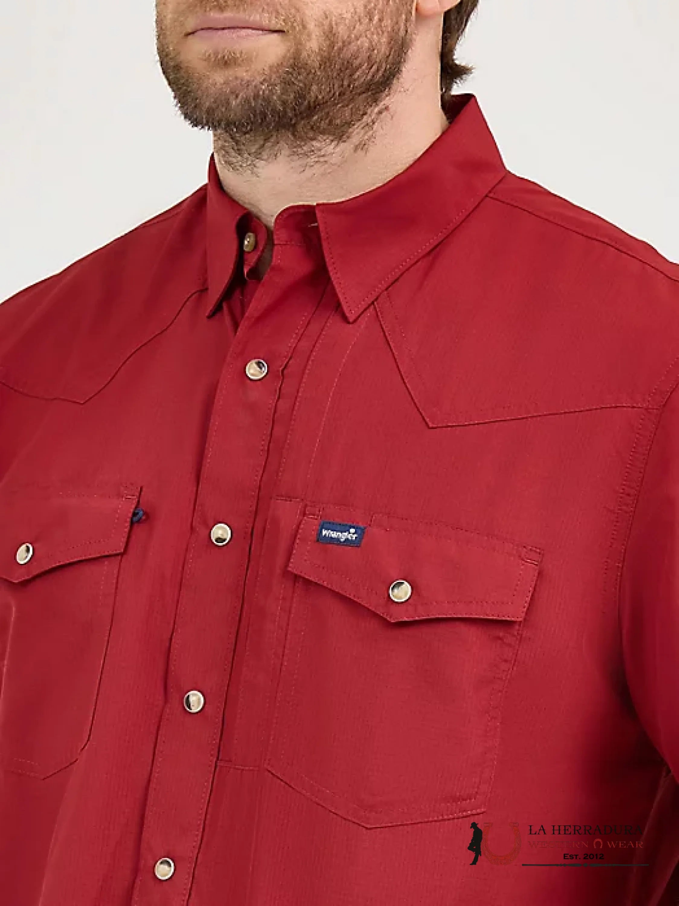 WRANGLER Scarlet Red Short Sleeve Shirt ROPA HOMBRES