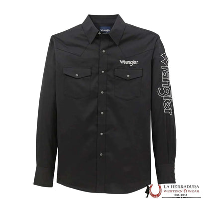 WRANGLER SHIRT BLACK LONG SLEEVE 112368538