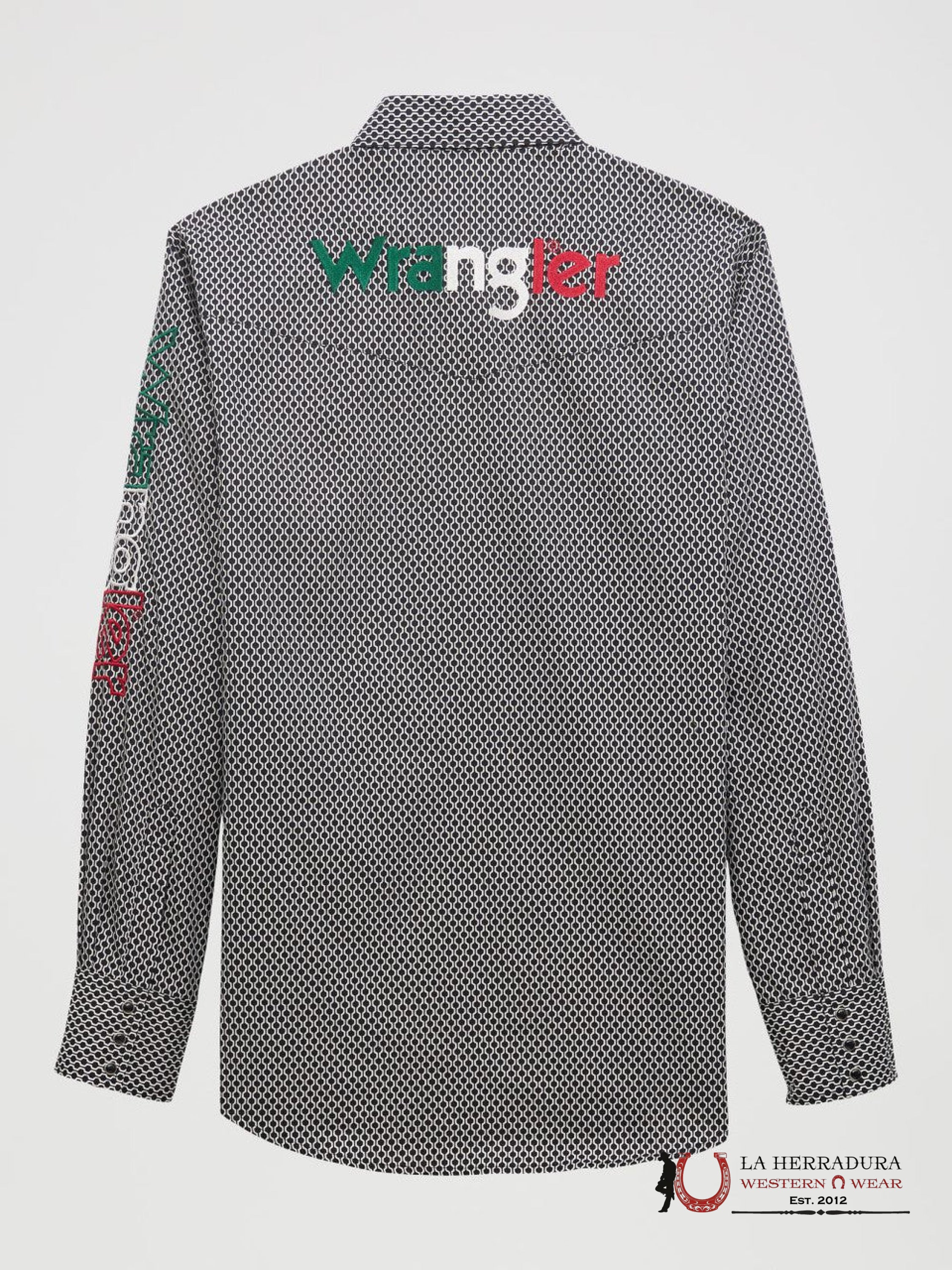 WRANGLER SHIRT CLASSIC FIT BLACK LONG SLEEVE 5381 ROPA HOMBRES