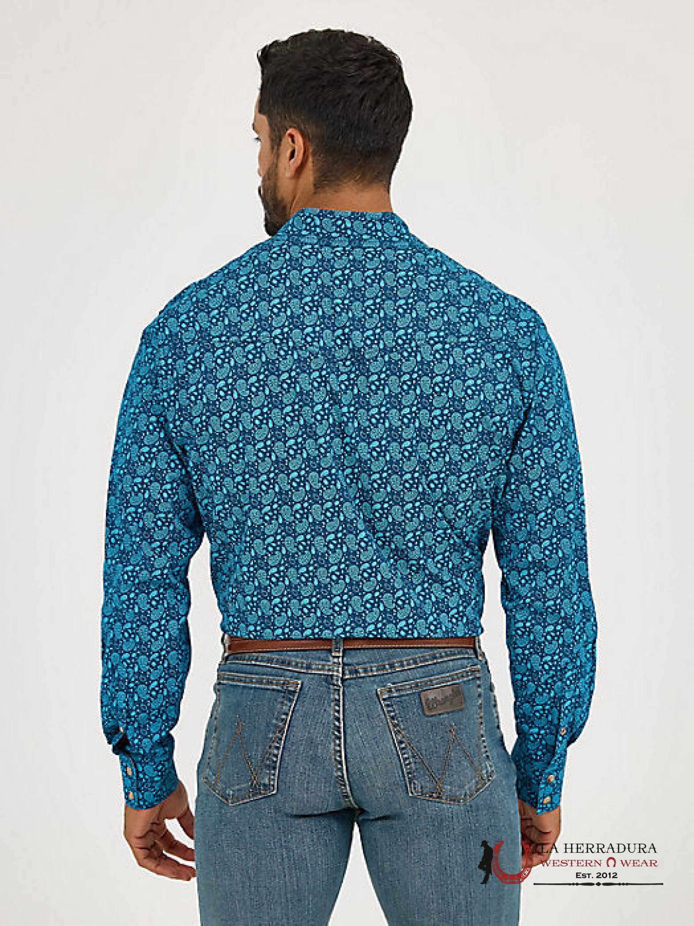 WRANGLER SHIRT CLASSIC FIT BLUE LONG SLEEVE 5391 ROPA HOMBRES