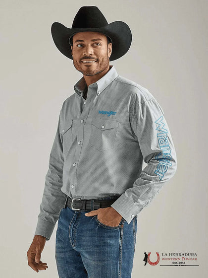 WRANGLER SHIRT CLASSIC FIT GRAY LONG SLEEVE 112327779