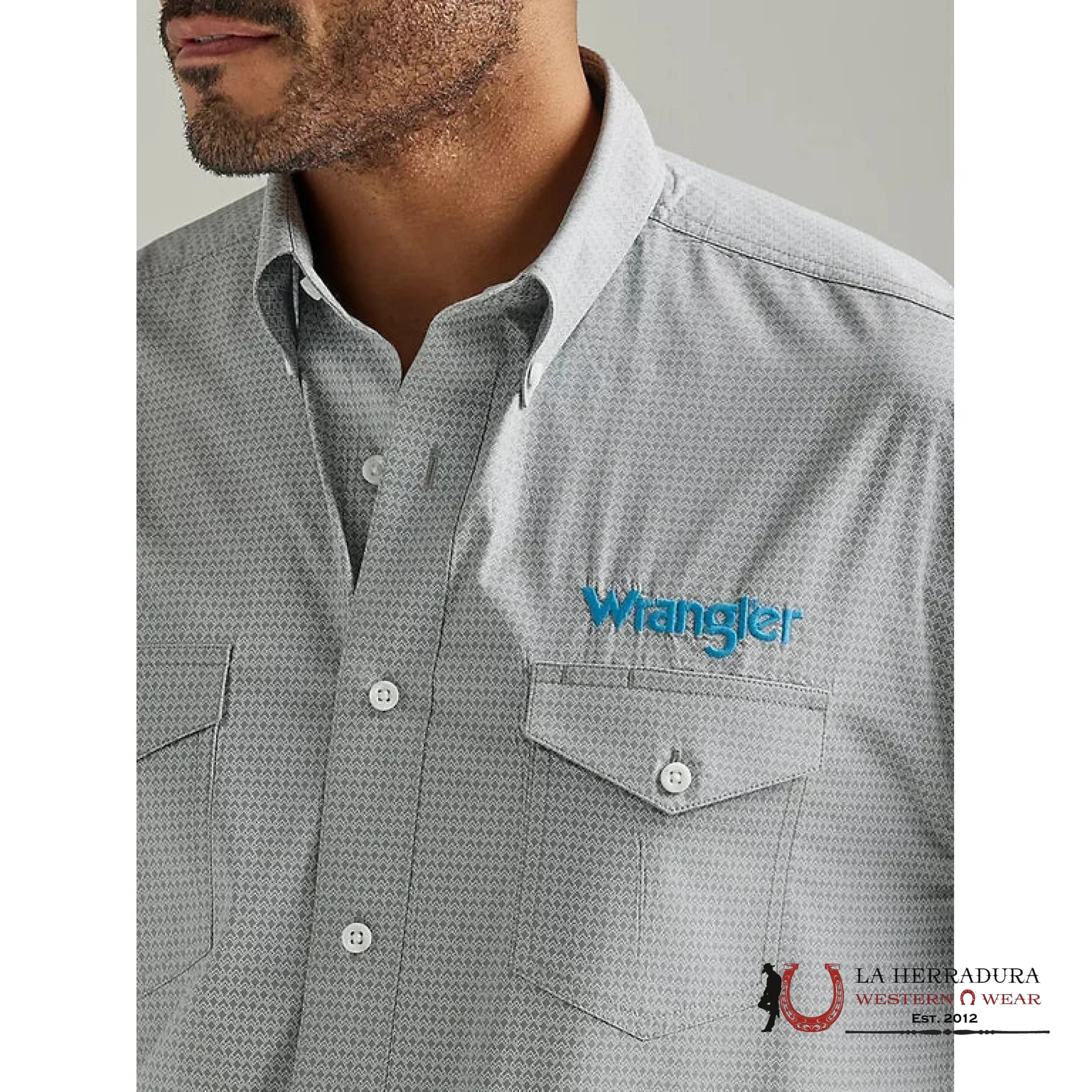 WRANGLER SHIRT CLASSIC FIT GRAY LONG SLEEVE 7779 ROPA HOMBRES