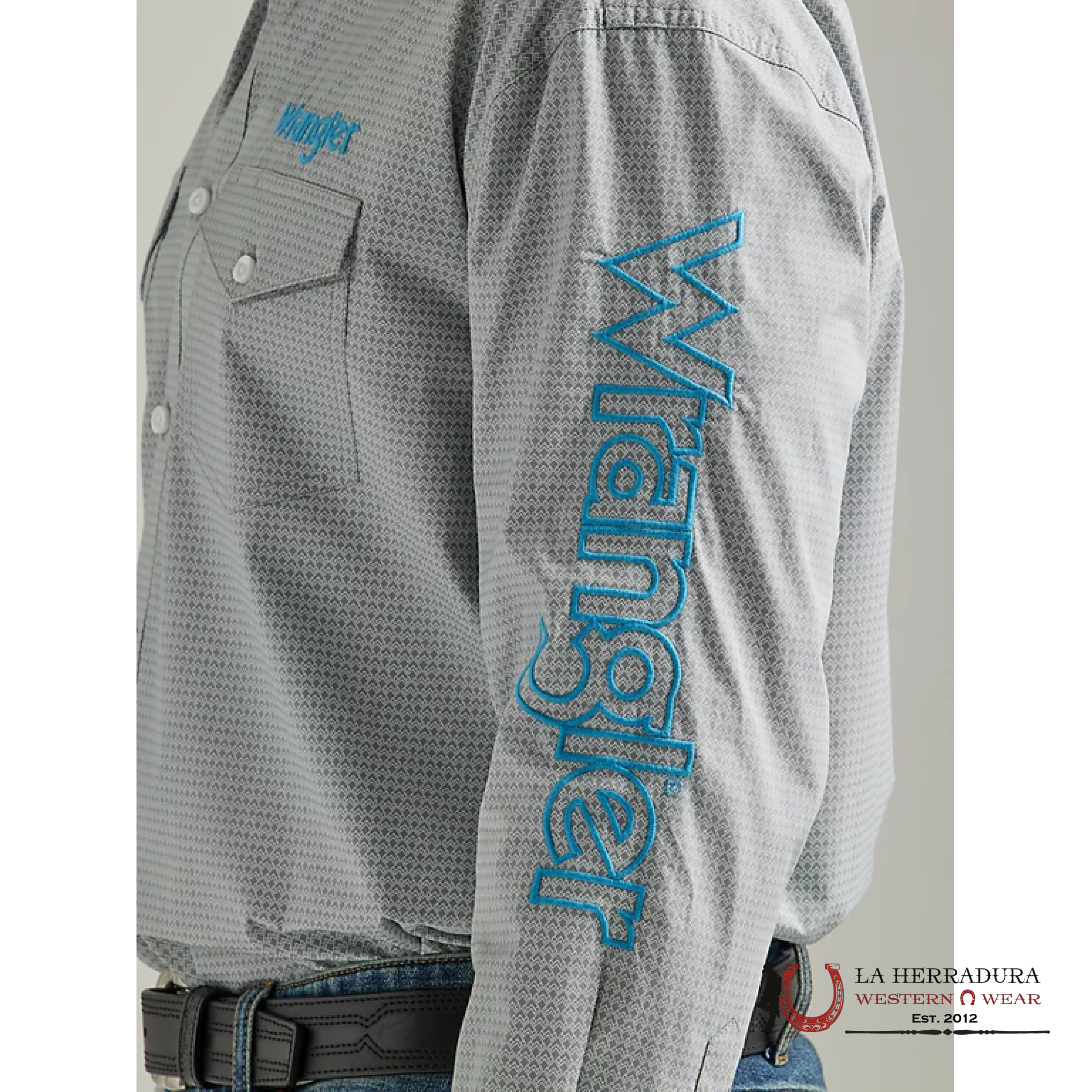 WRANGLER SHIRT CLASSIC FIT GRAY LONG SLEEVE 7779 ROPA HOMBRES