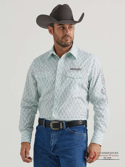 WRANGLER SHIRT CLASSIC FIT GREEN LONG SLEEVE 6224
