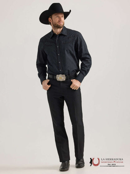 WRANGLER SHIRT GREY LONG SLEEVE 112353223
