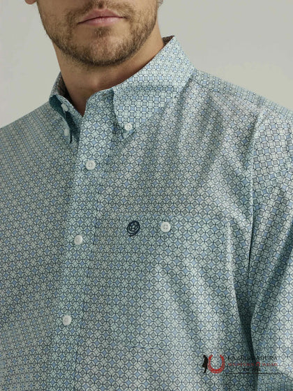 CAMISA WRANGLER CORTE RELAXED AZUL MANGA LARGA - 112327835