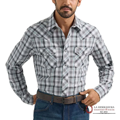 WRANGLER SHIRT RETRO LONG SLEEVE GRAY - 112359585