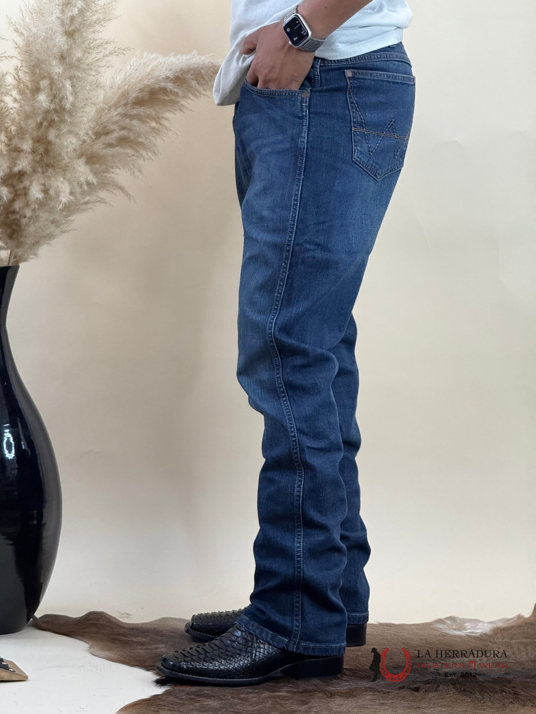 WRANGLER SLIM STRAIGHT BOOT CUT DARK BLUE 88MWZ -5303 WRANGLER JEANS