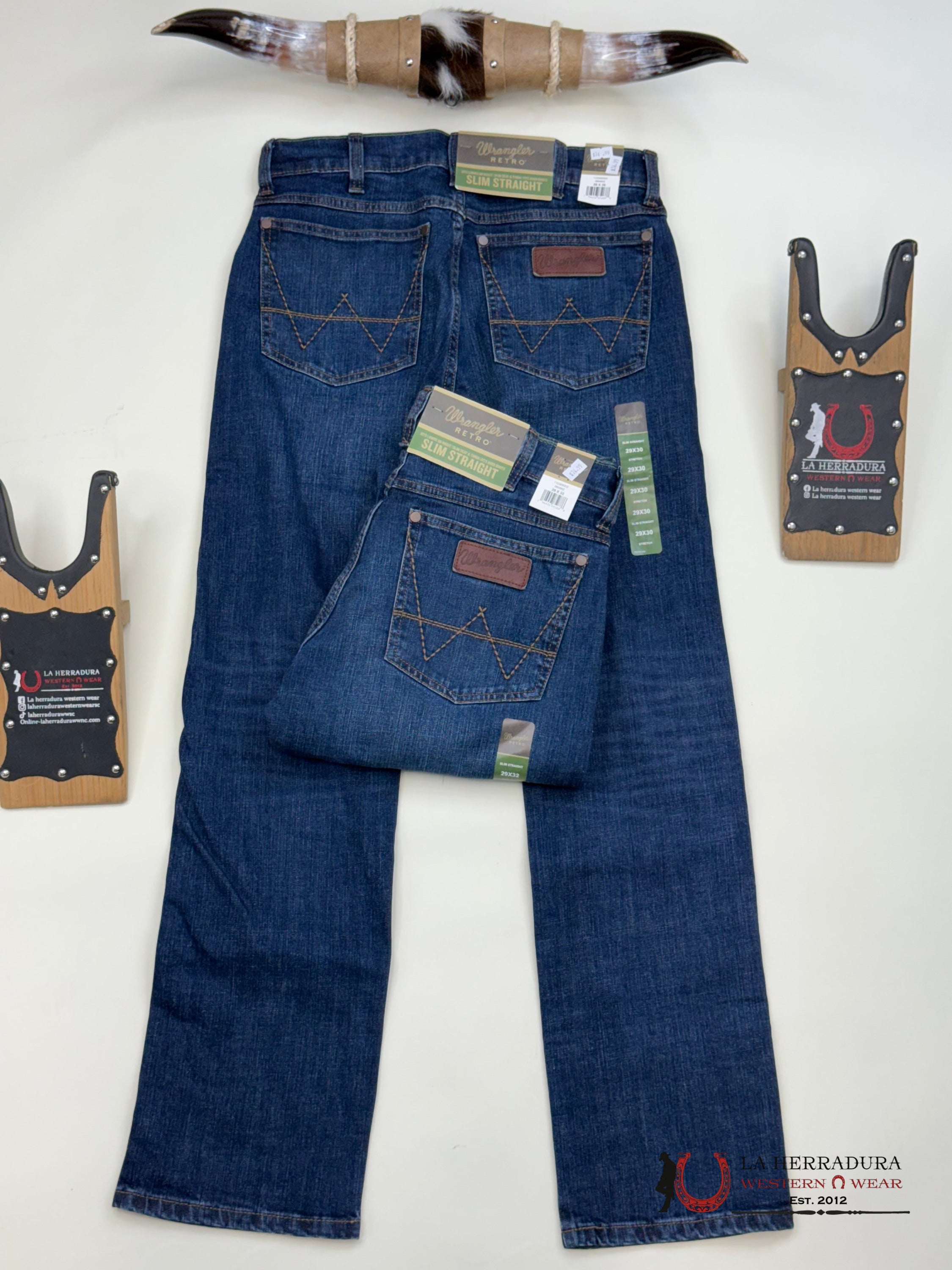 WRANGLER SLIM STRAIGHT BOOT CUT DARK BLUE 88MWZ -5303 WRANGLER JEANS