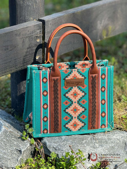 WRANGLER TEAL MULTI COLOR AZTEC WOMEN'S HANDBAG