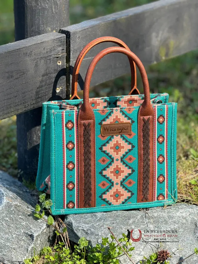 Wrangler Teal Multi Color Aztec Women’s Handbag