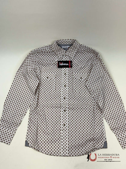 CAMISA DE MANGA LARGA BLANCA WRANGLER PLUMAS MARRONES - 112359547