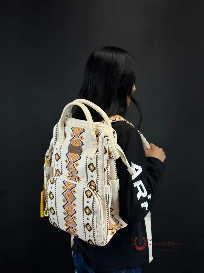 Wrangler White Orange Multi Aztec Women’s Handbag Ropa Mujeres