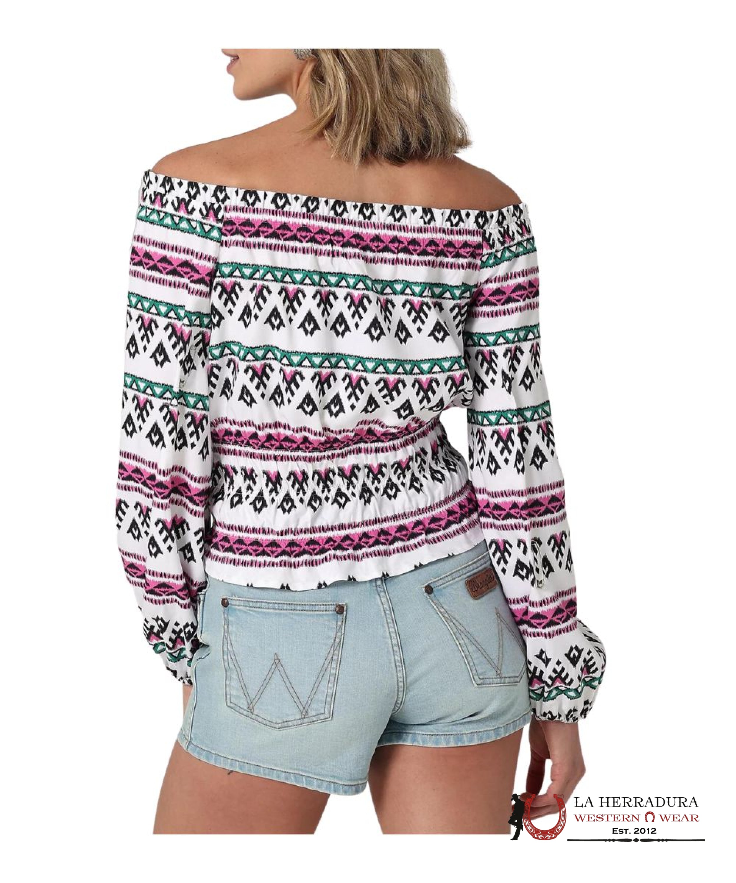 Wrangler White top with western print 112330033 ROPA MUJERES