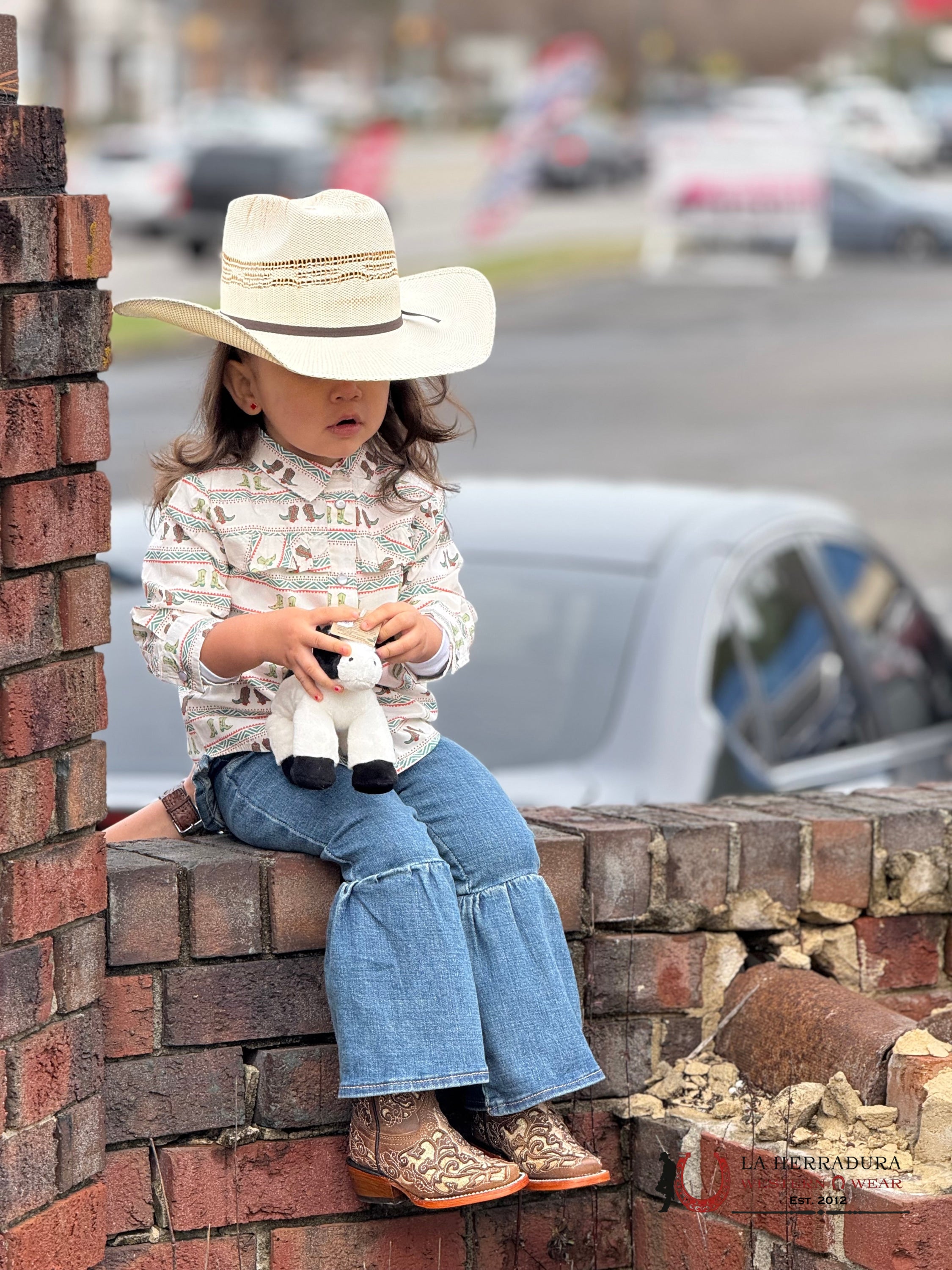 WRANGLER WHITE WITH BOOT PRINTS NIÑOS
