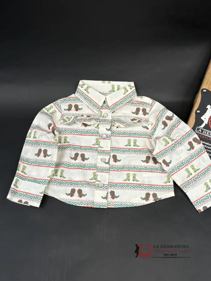 Wrangler White With Boot Prints Niños