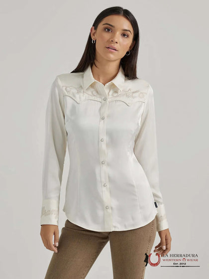 WRANGLER MUJER Camisa Beige Manga Larga 112356664