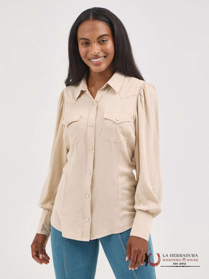 WRANGLER MUJERES Camisa Manga Larga Marrón 112367278