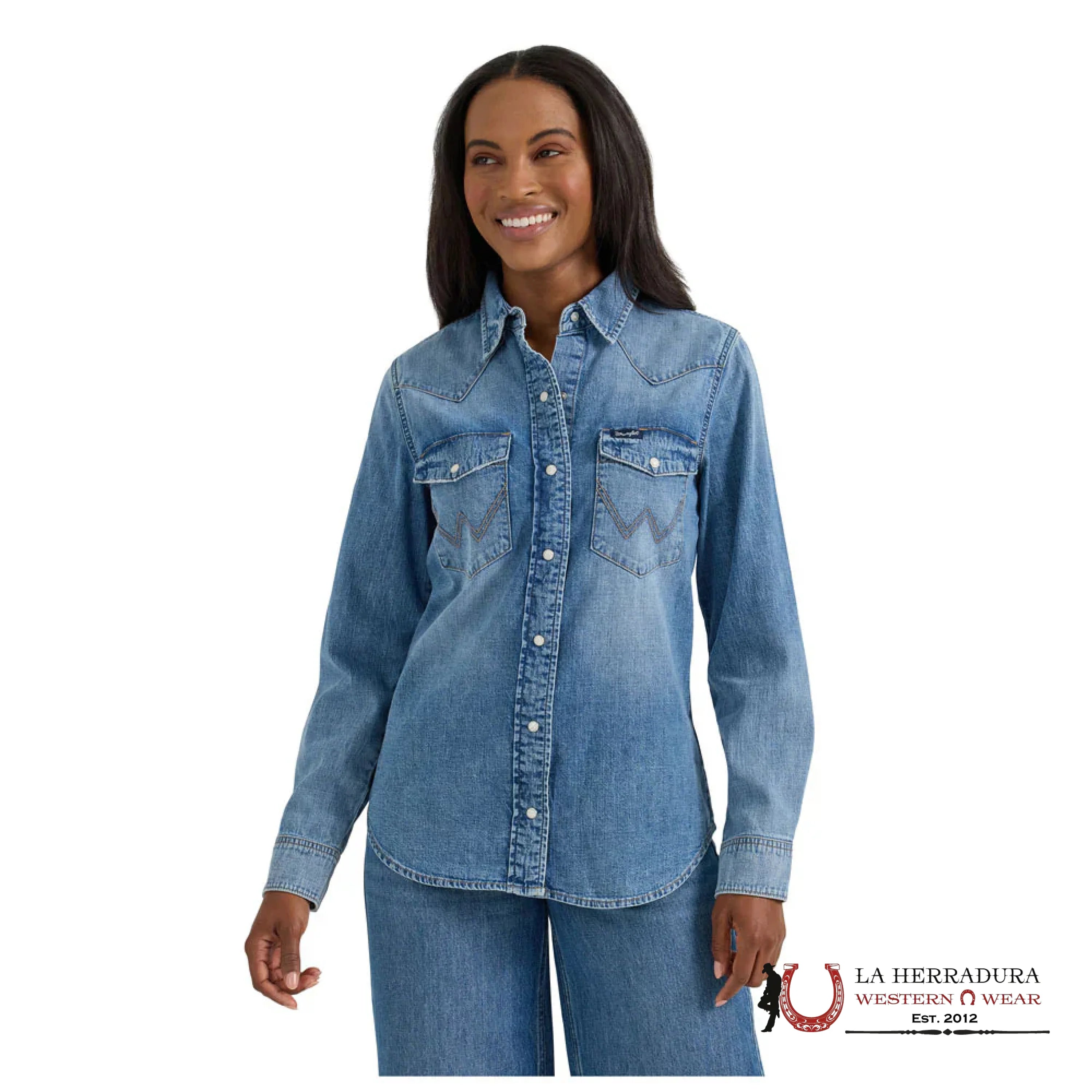 WRANGLER WOMEN Long Sleeve Jean Shirt 112360739 ROPA MUJERES