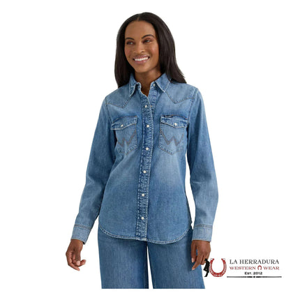 WRANGLER MUJER Camisa vaquera de manga larga 112360739