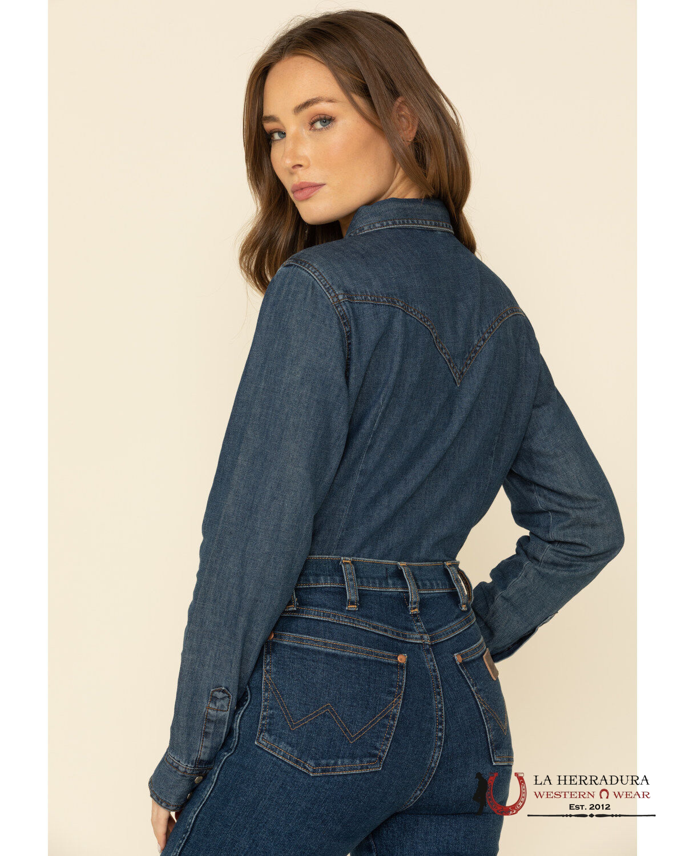 WRANGLER WOMEN Long Sleeve Jean Shirt 112361701 ROPA MUJERES