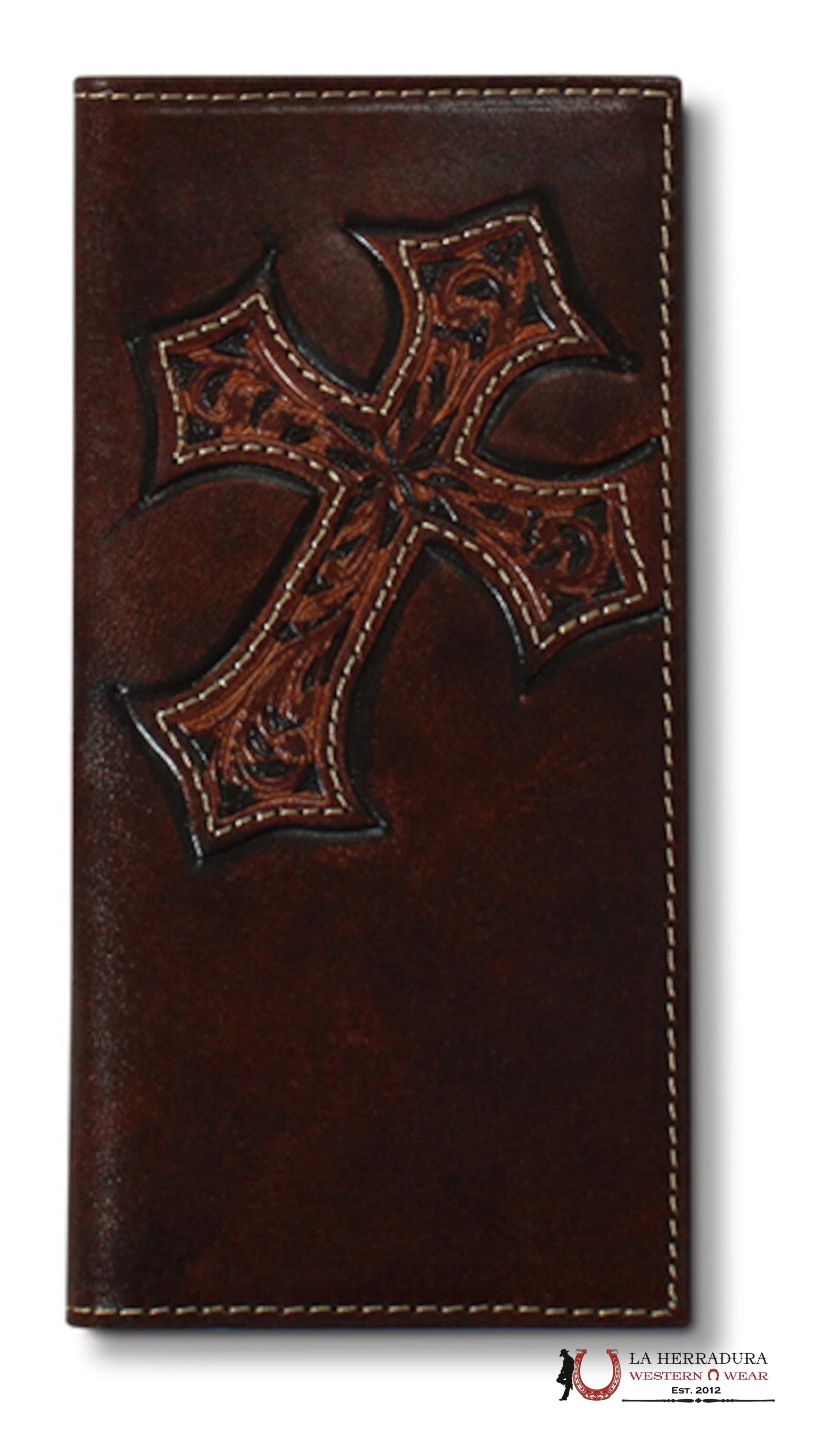YOUTH ARIAT WALLET BROWN CROSS RODEO WALLET- A3551402 ACCESORIOS