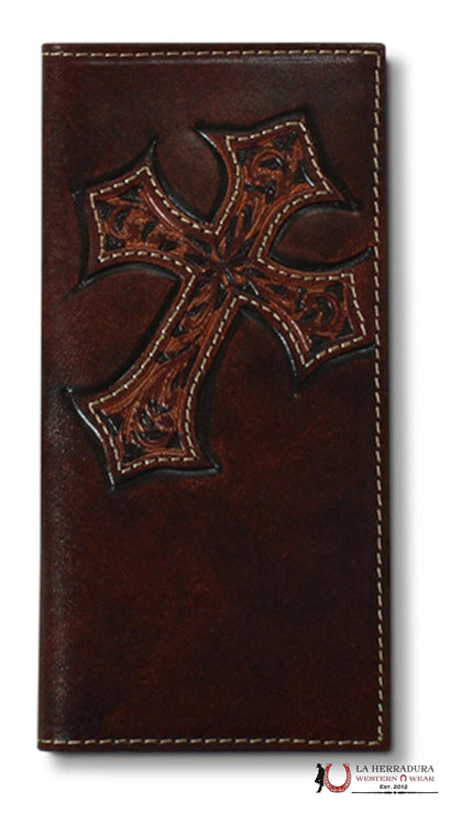 YOUTH ARIAT WALLET BROWN CROSS RODEO WALLET- A3551402