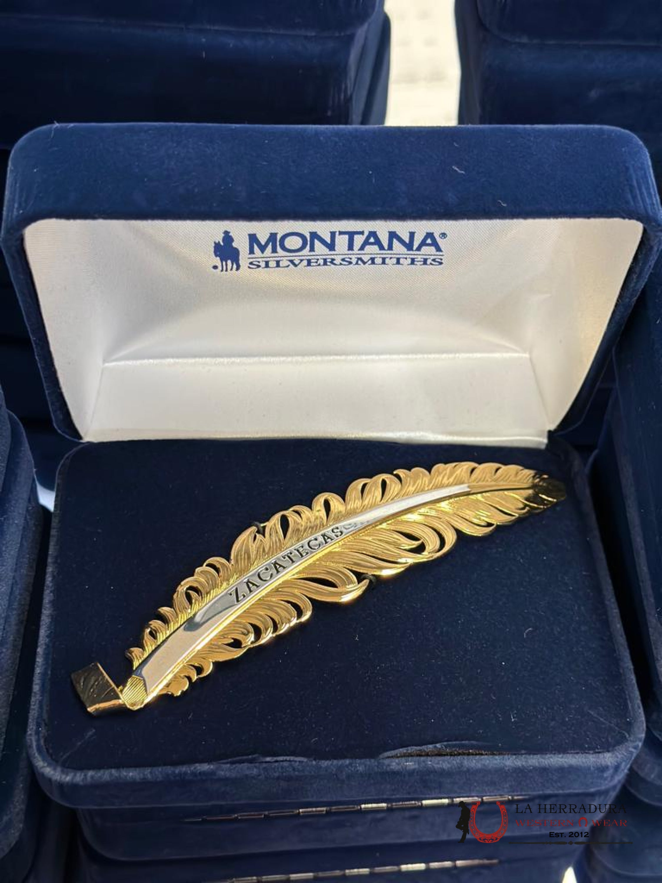 Montana Hat Feather Dorado Zacatecas Accesorios