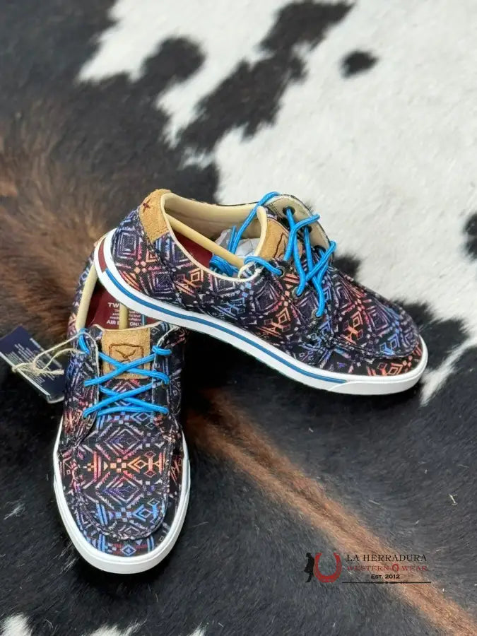 Zapatos Twisted X Kicks Blue Aztec Mujeres