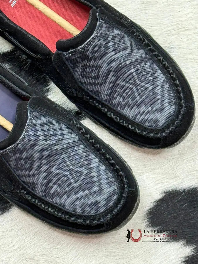 Zapatos Twisted X Slip On Driving Mocs D Tow Black & Grey Mujeres