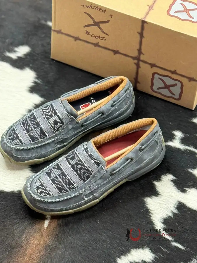 Zapatos Twisted X Slip On Driving Mocs D Tow Grey Multi Mujeres