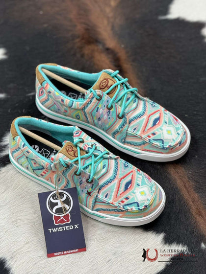 ZAPATOS WOMENS HOOEY LOPERS C TOW TWISTED X LIGHT BLUE MULTI -WHYC010