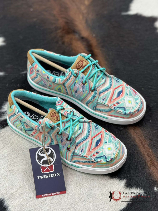 ZAPATOS WOMENS HOOEY LOPERS C TOW TWISTED X LIGHT BLUE MULTI -WHYC010
